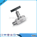 Stainless steel double ferrule needle valve